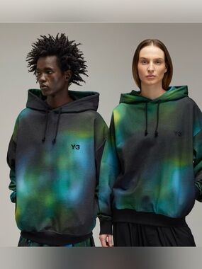 Y-3 Black and Blue Gradient Hoodie